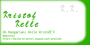 kristof kelle business card